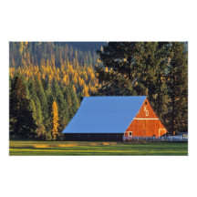 A Farmed red barn built in 1911 near Troy Art Photo