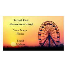 A Ferris Wheel and Amusement Park Business Card Templates