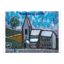 A fine old church wedding invite