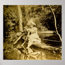 A Fishing Smack - Vintage Stereoview Print