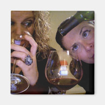 A Friend ALWAYS Makes A Glass Half Full Magnets