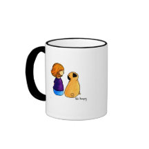 A Girl and Her Pug (blonde) Mug