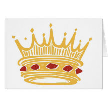 A Golden King's Crown With Jewels Greeting Cards