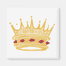 A Golden King's Crown With Jewels Refrigerator Magnets
