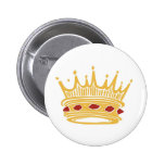 A Golden King's Crown With Jewels Pinback Buttons