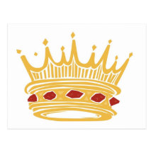 A Golden King's Crown With Jewels Post Card