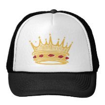A Golden King's Crown With Jewels Trucker Hat
