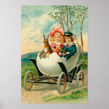 A Happy Easter To You Eggshell Car Posters