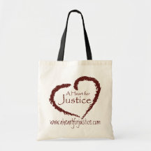 A Heart for Justice book bag