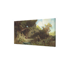 A Hermit in the Mountains Stretched Canvas Print