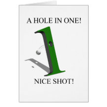 A Hole In One Golf Ball Greeting Card