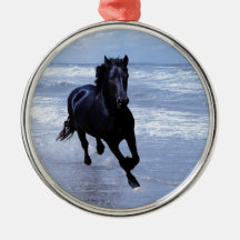 A horse wild and free christmas ornaments