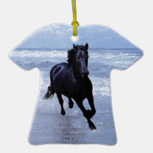 A horse wild and free christmas tree ornament