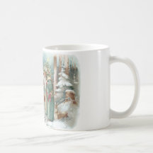 A Letter from Santa Wearing a Green Coat Mug