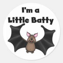 A Little Batty Round Stickers