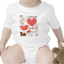 A little bird told me, Paris Print. Baby Bodysuit