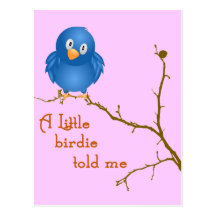 A Little Birdie Momism Postcard