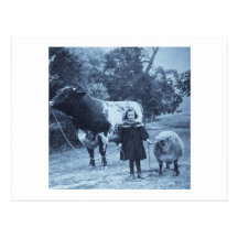 A Little Child Shall Lead Them Cyanotype - Vintage Post Cards