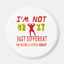 A Little Crazy for Body Building Fridge Magnets