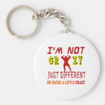 A Little Crazy for Body Building Key Chains