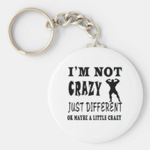A Little Crazy for Body Building Key Chains