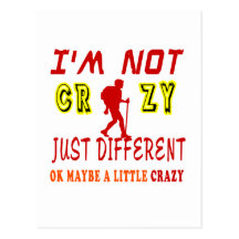 A Little Crazy for Hiking Postcard