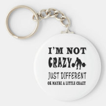 A Little Crazy for Weight Lifting Key Chain