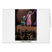 A Little Horse Play Funny Horse Cartoon Gifts Greeting Card