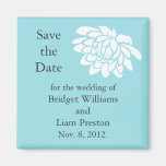 A Lotus Flower Save the Date Magnet (turquoise)