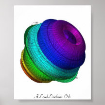 A Loud Linoleum Orb Print