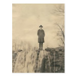 A man on a cliff postcards