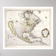 A Map of North America Posters