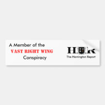 A Member of the HR Vast Right Wing Conspiracy Bumper Sticker
