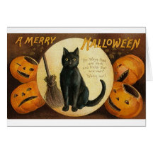 A Merry Halloween Cat Card