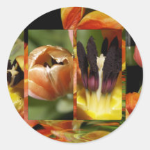 A Mirage Of Tulips Round Stickers