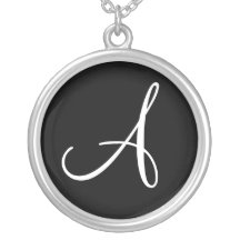 A Monogram Custom Round Sterling Silver Charm Jewelry