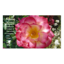 A Multi-Coloured Rose Business Card Template