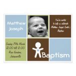 a new heart baptism baby boy invitation