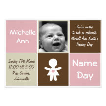 a new heart name day girl invitation
