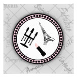 A Night In Paris Glamourous Paris Theme Personalized Invite
