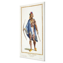 A Noble Indian from the Ottawa Nation, 1780 (colou Canvas Prints