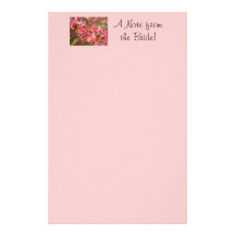 A Note from the Bride stationery Pink Dogwoods