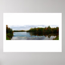 A Panorama of the Abanake Lake, New York Posters