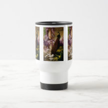A Peacock and Doves in a Garden Print Mug