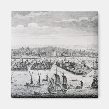 A Perspective View of the City of Venice Fridge Magnets