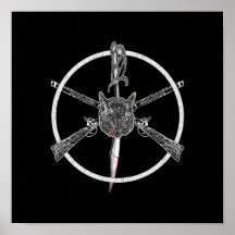A pirate's crest print
