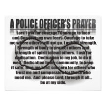 A POLICE OFFICER'S PRAYER PERSONALIZED ANNOUNCEMENTS