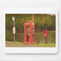 A Post Box, A Telephone Box and a Bus Stop Mouse Mat