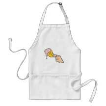 a potato chip with dip apron