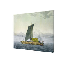A raft leaving the port of Guayaquil, Ecuador, fro canvas prints